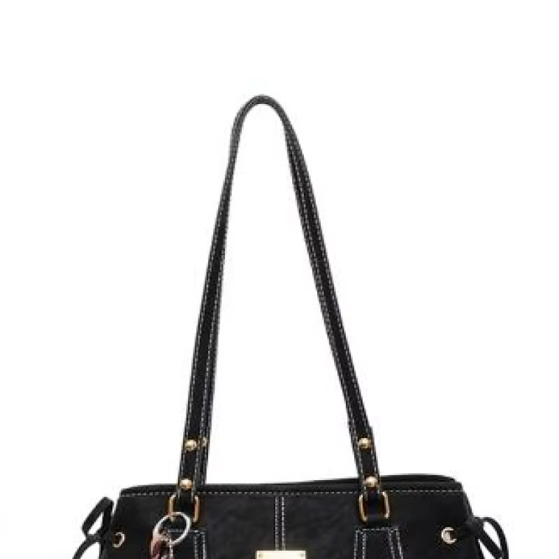 Sac à bandoulière tendance en cuir PU, sac sous le bras élégant, fourre-tout de travail grande capacité avec pendentif ours mignon pour femme, idéal pour les voyages et le travail