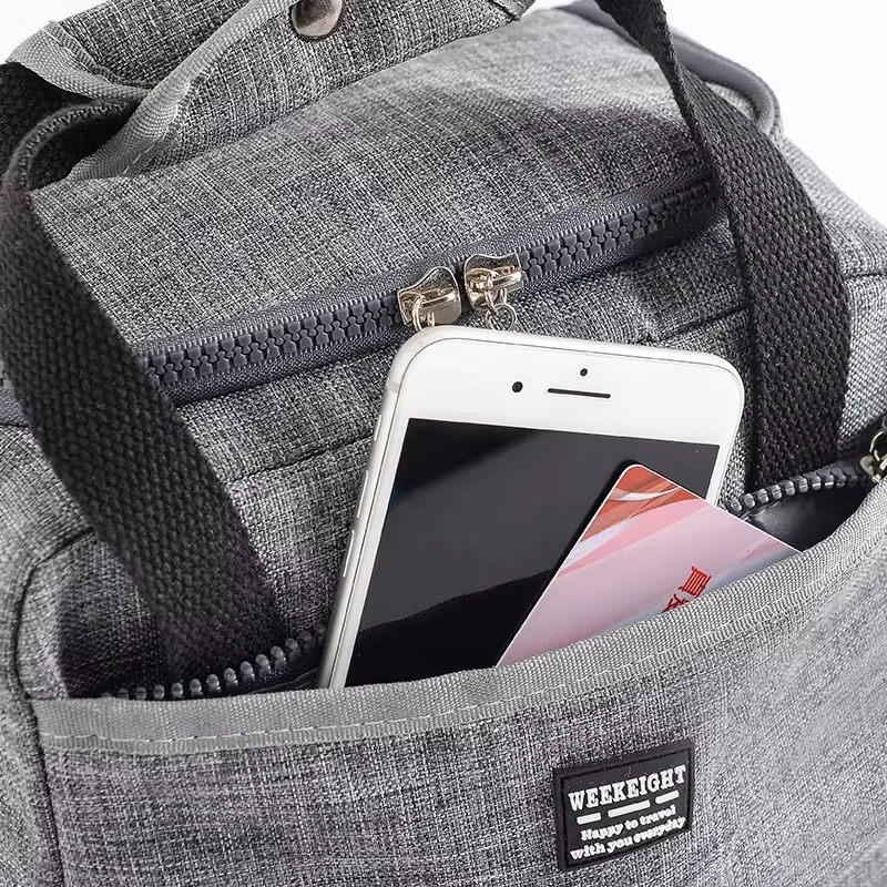 Sac à lunch isotherme pour femmes et enfants, sac isotherme, sac de glace portable, fourre-tout en toile, récipient alimentaire, sacs de pique-nique
