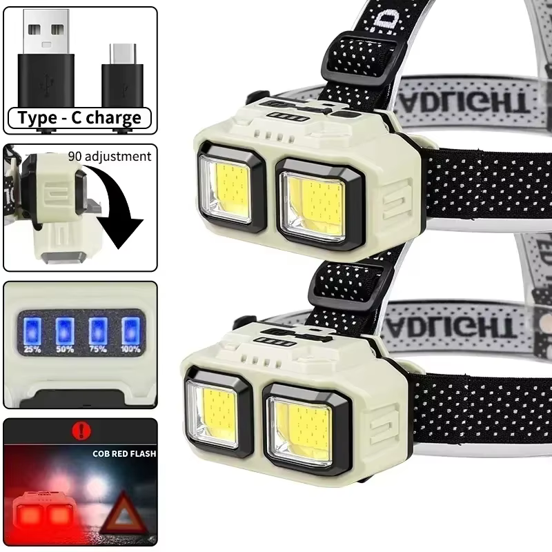 Lampe frontale LED puissante à Induction