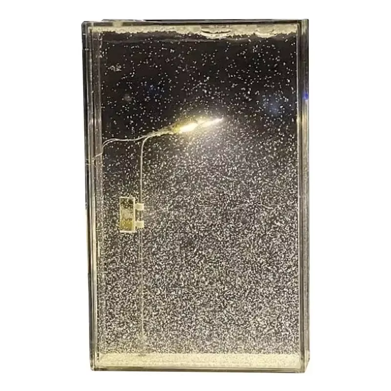 Scène de neige veilleuse bureau lumière artisanat de noël