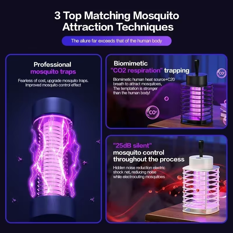 Lampe anti-moustiques à choc électrique USB 5V