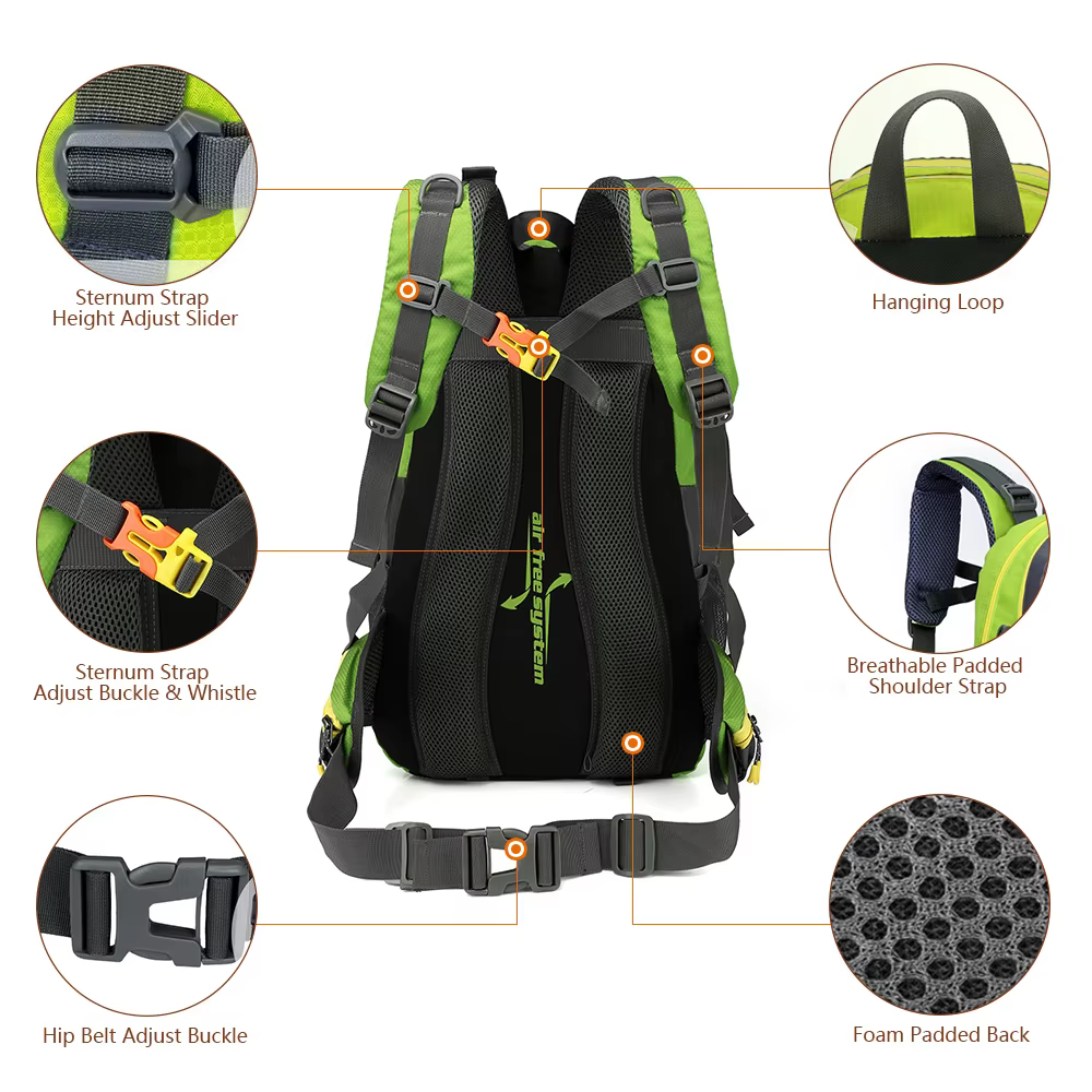 40L résistant à l'eau voyage sac à dos Camping randonnée ordinateur portable sac à dos Trekking escalade sacs à dos