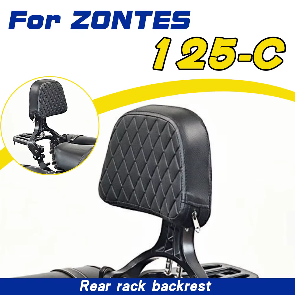 Dossier pliable et porte-bagages arrière pour motos ZONTES 125C - Accessoires dossier ZT C125