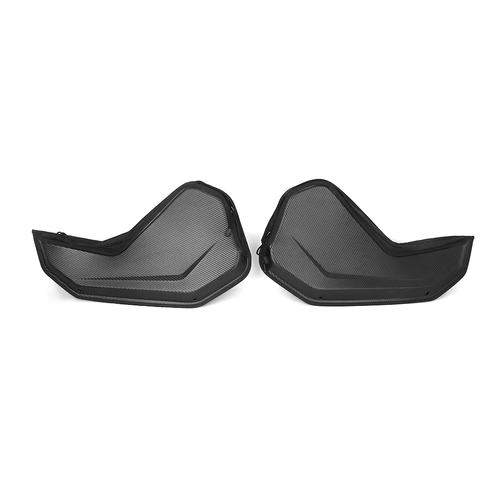 Nouveaux accessoires pour Polaris RZR XP 4 Pro S PRO R 4 UTV 2025 2026 : Sacs de rangement pour portes avant (passager et conducteur) en fibre de carbone noire