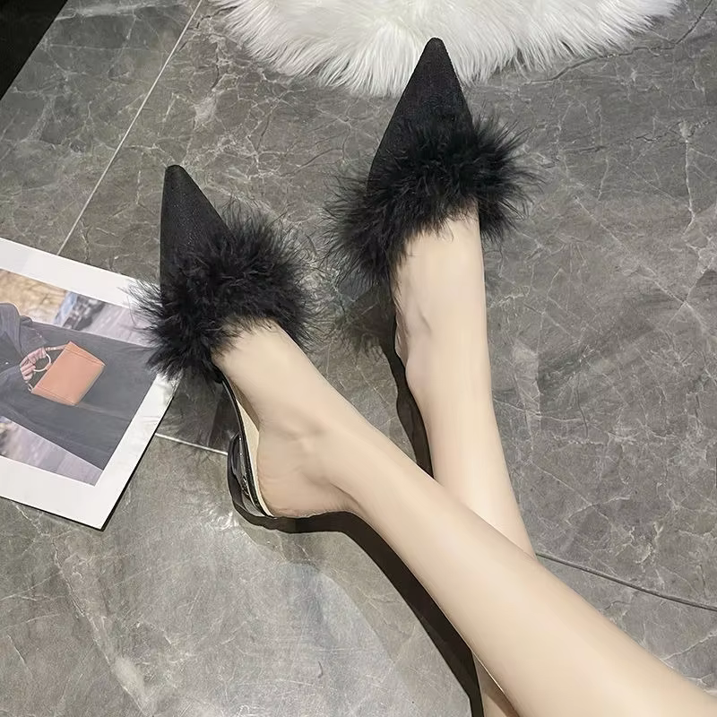 Low Heel Slides Waterproof Stylish Shoes New Style Shoe Easy Wears 2025 Trend Original Women's Mules Slippers and Ladies Sandals