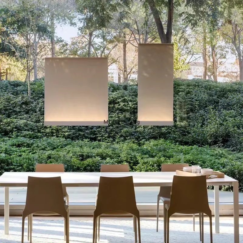 Tissu tricoté pendentif LED lumière nordique design minimalisme lustre salle à manger bureau décoration de la maison lampe suspendue élégante