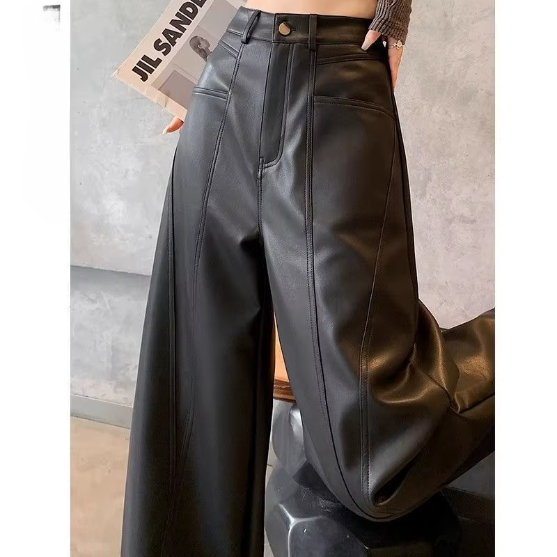 Pantalon en cuir marron pour enfants