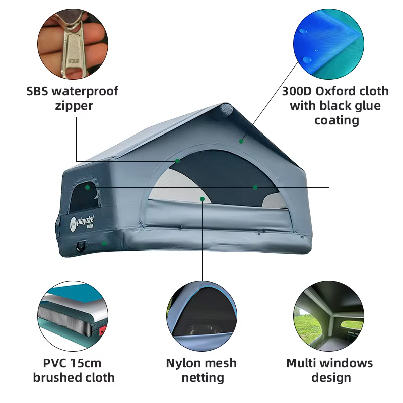 Tente pneumatique double couche directement de l'usine pour le camping – Options personnalisables