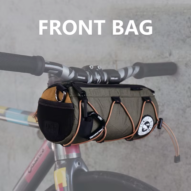 (ULAC)PB10LX sac de guidon de vélo étanche et pochette de cadre avant rangement de baril de cylindre pour vélos de route/vtt/scooters-Cabriolet