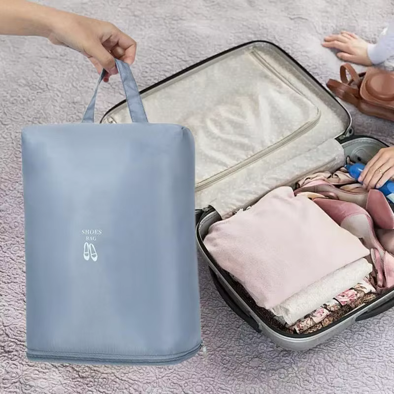 Sacs à chaussures pour voyage, pochettes à chaussures pliables et imperméables, organisateur, pochette légère en tissu Oxford avec grande capacité pour voyager
