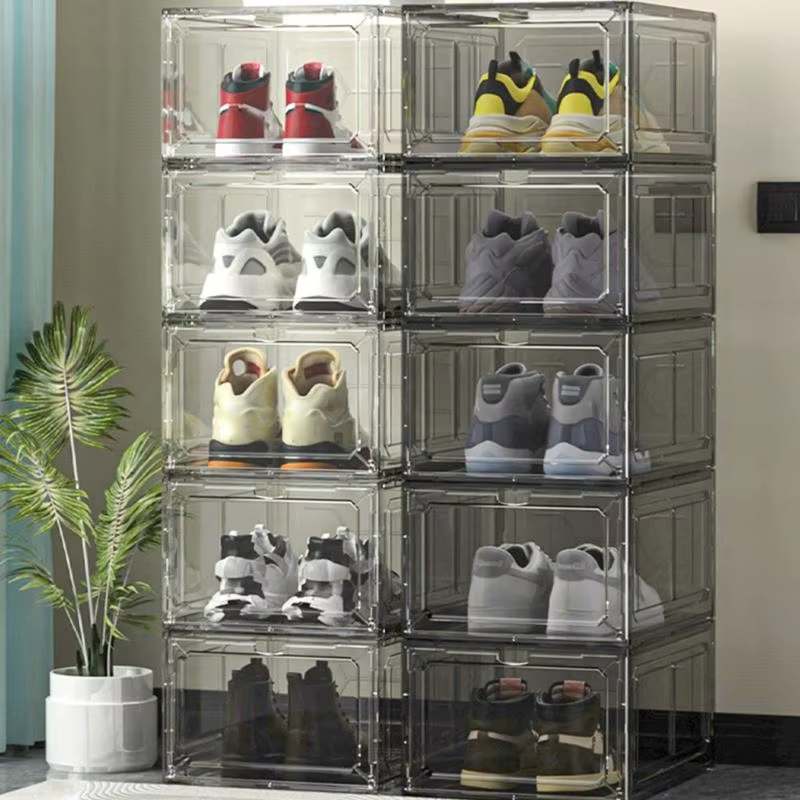 Boîtes à chaussures élégantes et transparentes