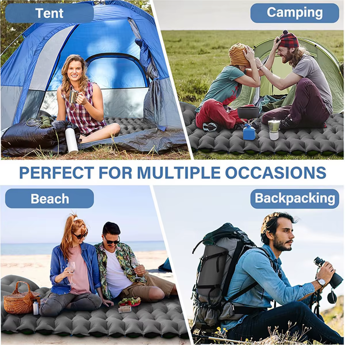 Matelas gonflable automatique pour tentes de camping en plein air