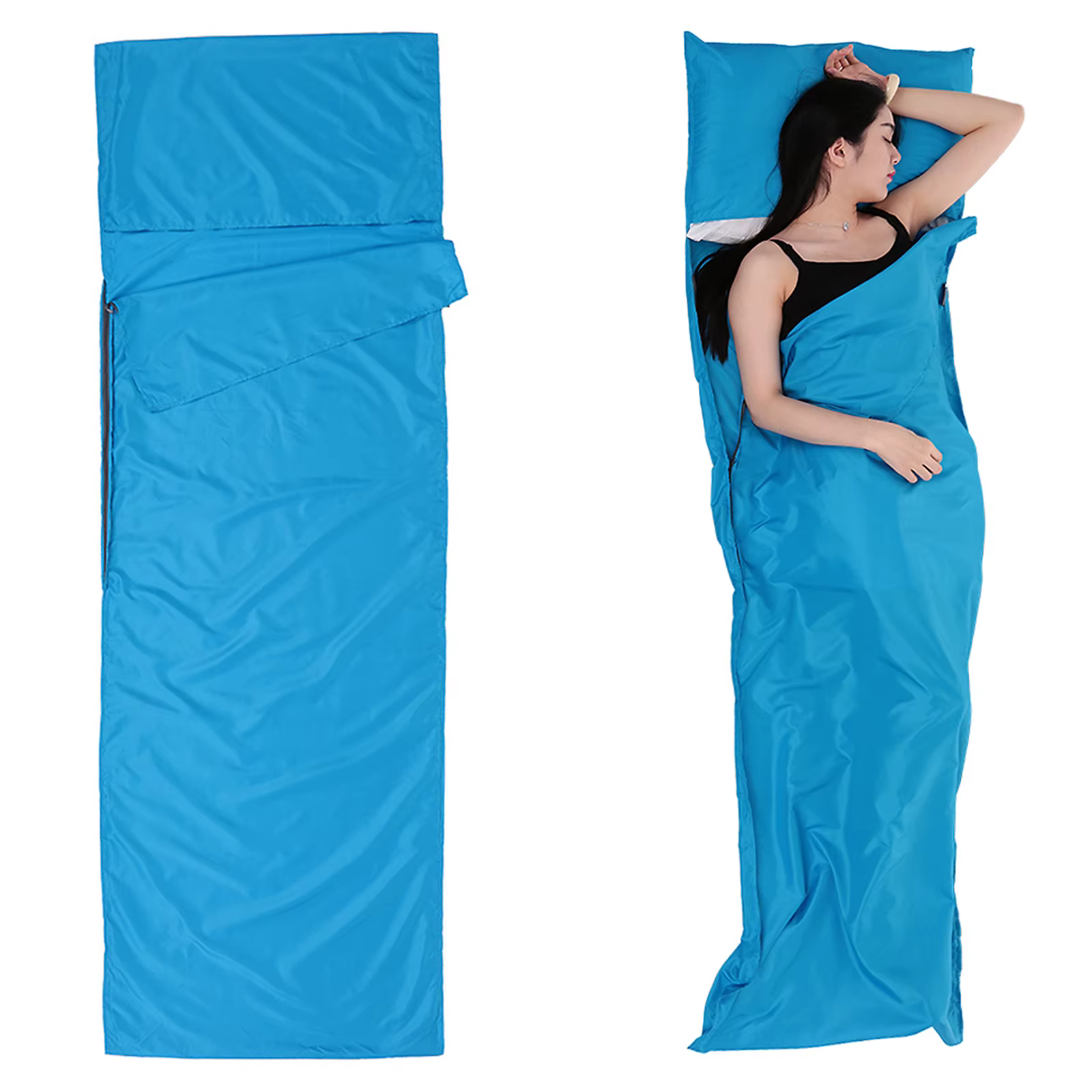 TOMSHOO 70*210CM sac de couchage Portable voyage en plein air Camping randonnée Polyester Pongee sac