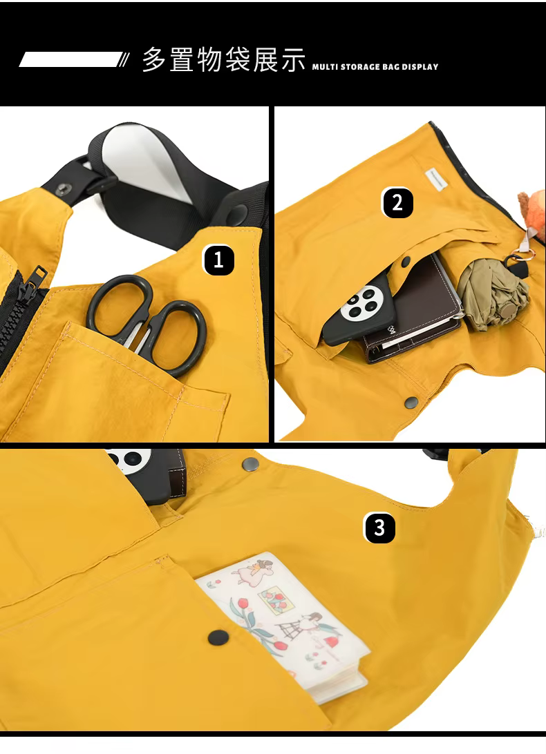 2026 nouveau Style à la mode marque vêtements de travail double usage sac à bandoulière multi-poches grande capacité Convertible sac à dos personnalité mochilas