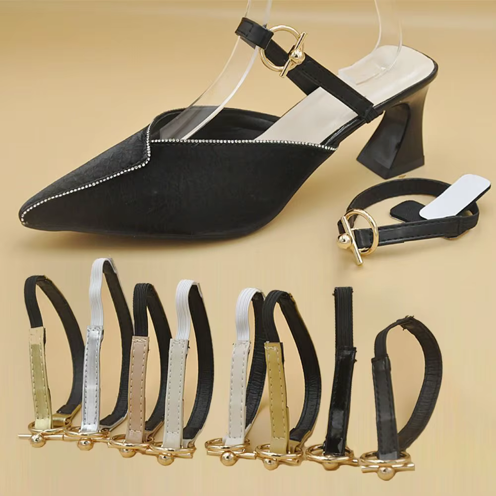 Sangles de chaussures détachables avec boucle pour maintenir les talons lâches, ceinture antidérapante pour escarpins, bande élastique pour la cheville