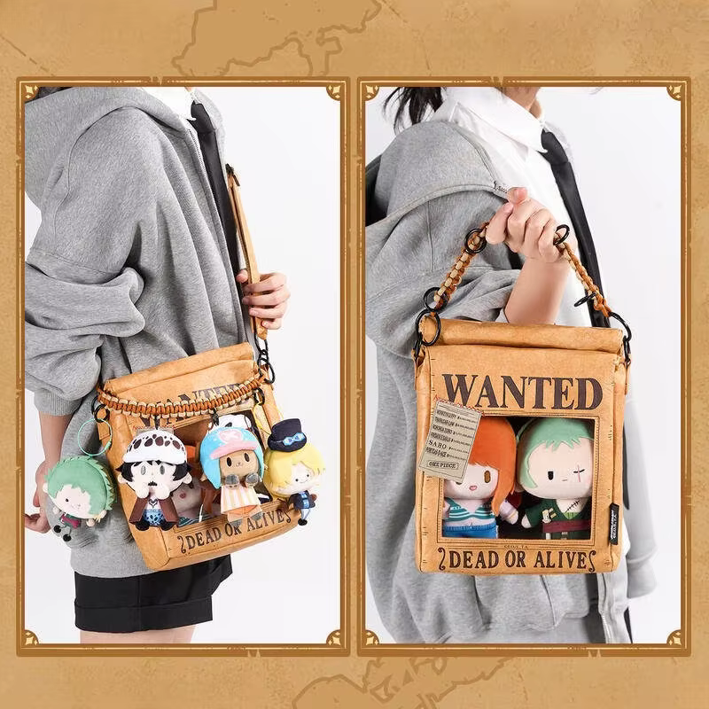 Sac à bandoulière Luffy One Piece Anime, sac fourre-tout tendance pour étudiants, sac de shopping portable