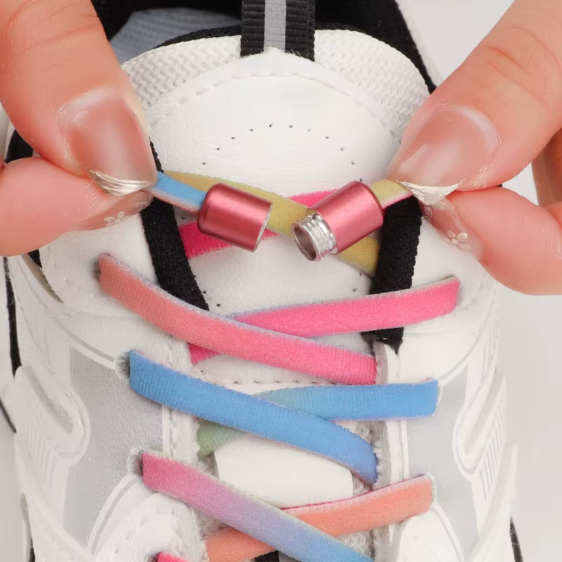 Lacets de chaussures élastiques colorés