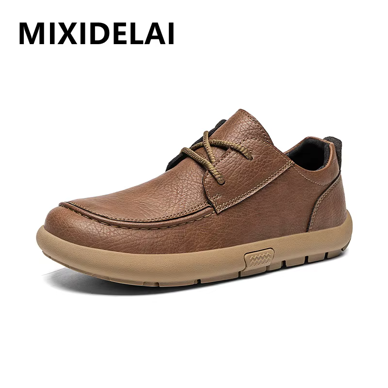 Chaussures plates décontractées pour hommes de marque, mocassins en cuir souple faits à la main, chaussures de conduite pour hommes, baskets, mocassins, grandes tailles, chaussures d'extérieur, vente