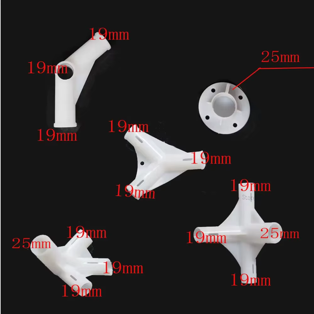 Pièces de rechange pour tente de jardin 3x6m, connecteur central d'angle pour pieds de tente, connecteur de tente 25/19mm, outil de camping en plein air, 15 pièces