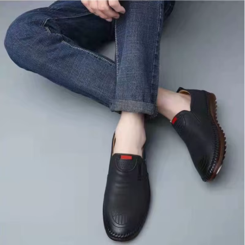 Chaussures décontractées pour hommes, mocassins antidérapants à semelle souple, respirants, résistants à l'usure, confortables, chaussures de conduite en cuir ajouré pour hommes