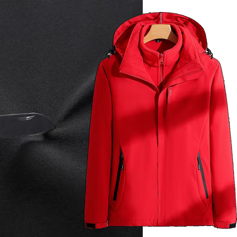 Femme randonnée veste hiver extérieur 3 en 1 imperméable coupe-vent manteaux chaud épaissi solide Camping escalade polaire veste à capuche