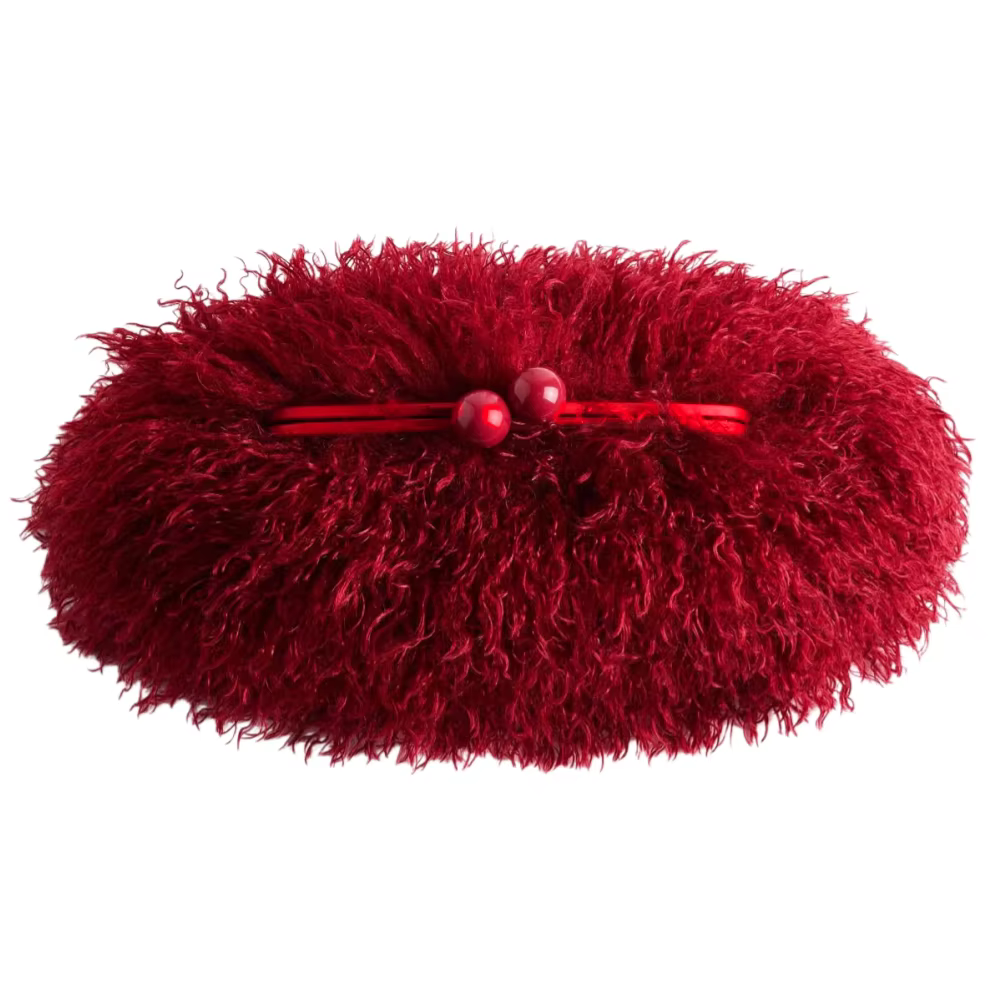 Pochette en fausse fourrure pour femme