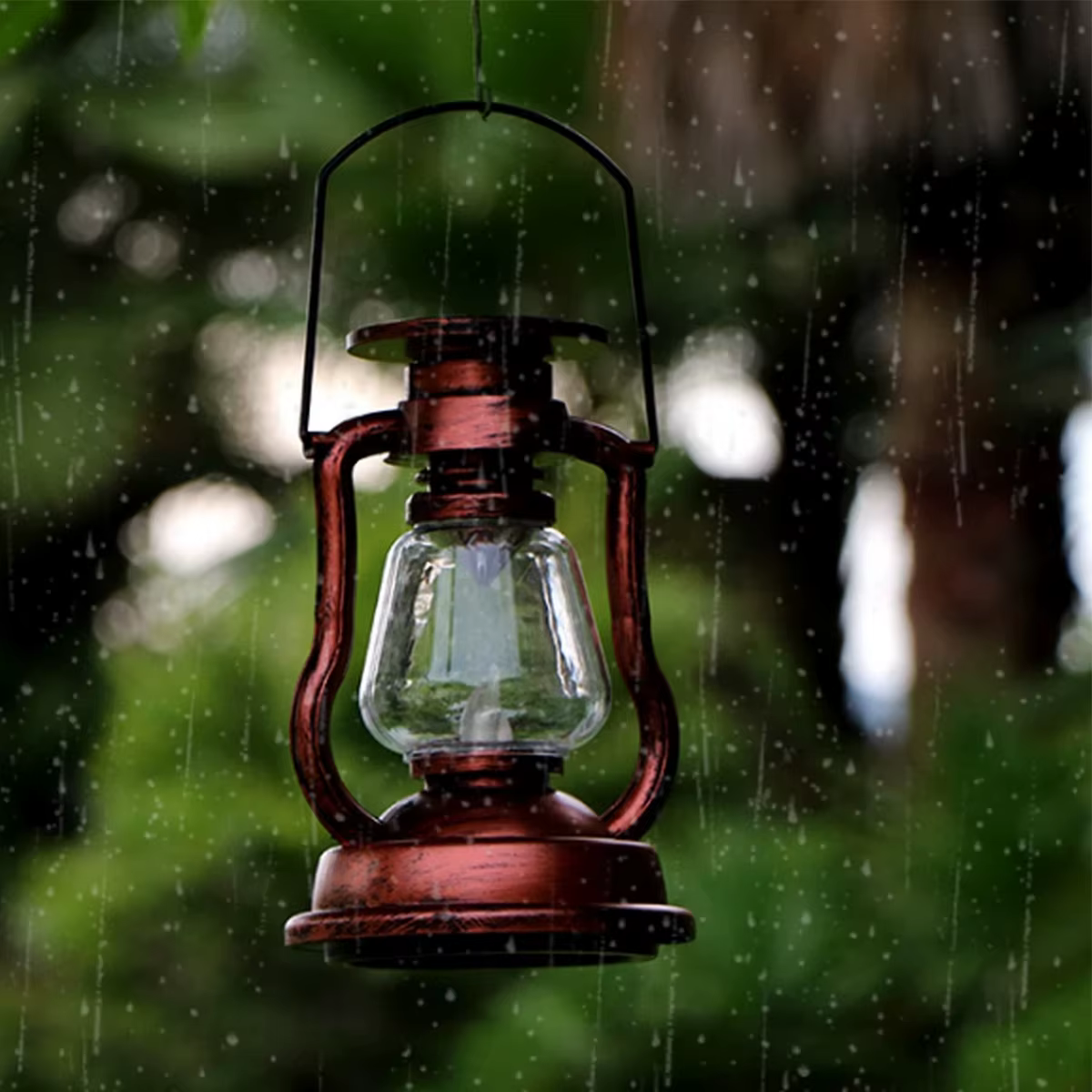 LED lumière solaire rétro lampe à huile LED