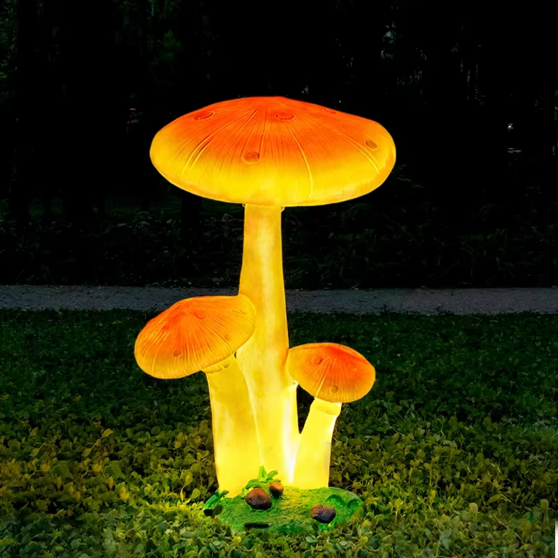 Lampe LED d'extérieur lumineuse en forme de champignon, lampe de jardin, lampe de pelouse étanche, éclairage décoratif d'ingénierie