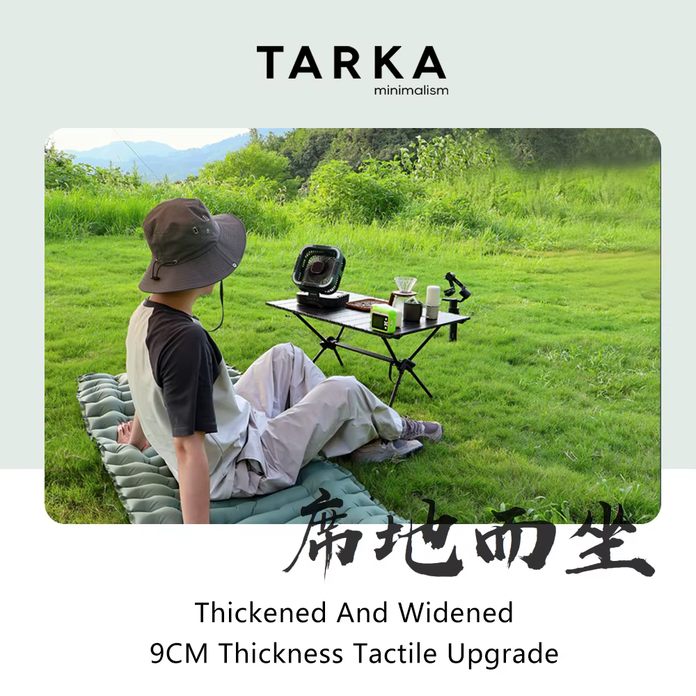 TARKA – matelas gonflable de Camping, épais, auto-gonflant, Chusion d'air, randonnée sauvage, voyage, coussin de couchage épissable