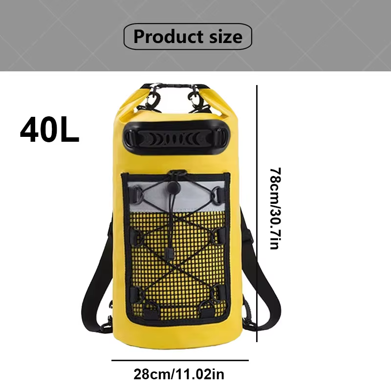40L flottant sac sec pour kayak natation plage étanche Sports nautiques Rafting canotage sac à dos maille
