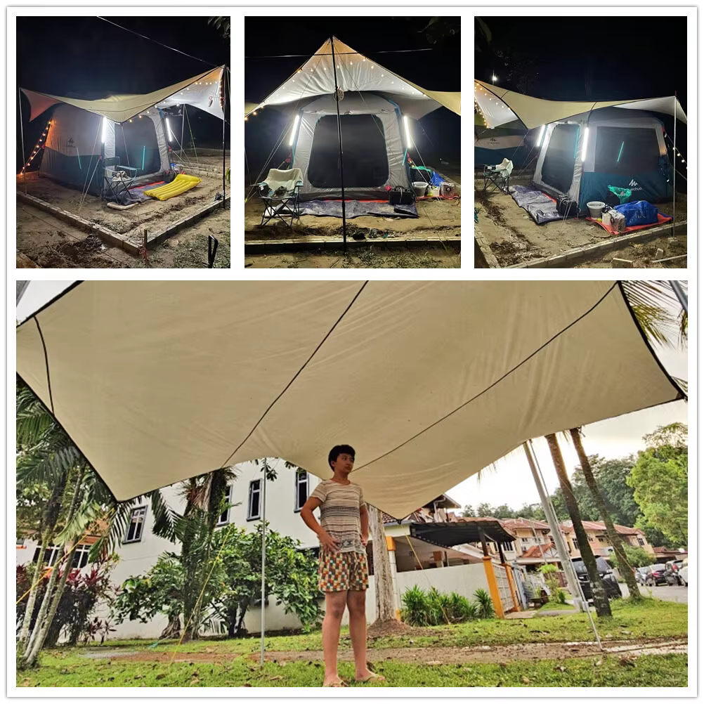 Octogone 5.1x5.1m, grande bâche imperméable