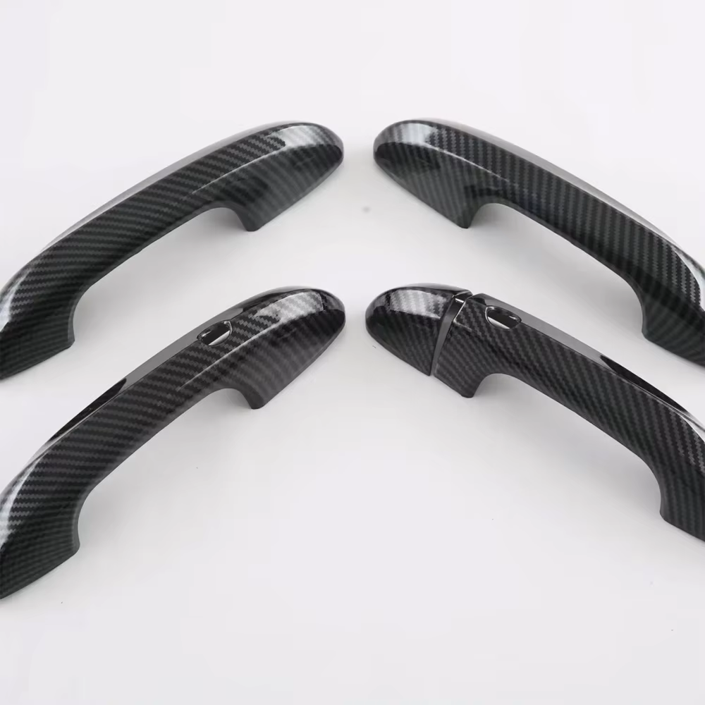 Couvercle de poignée de porte de voiture en fibre de carbone, autocollant chromé noir, garniture, pièce à gratter, accessoires de décoration, MG HS, MGHS, EHS, PHEV, 2025, 2026