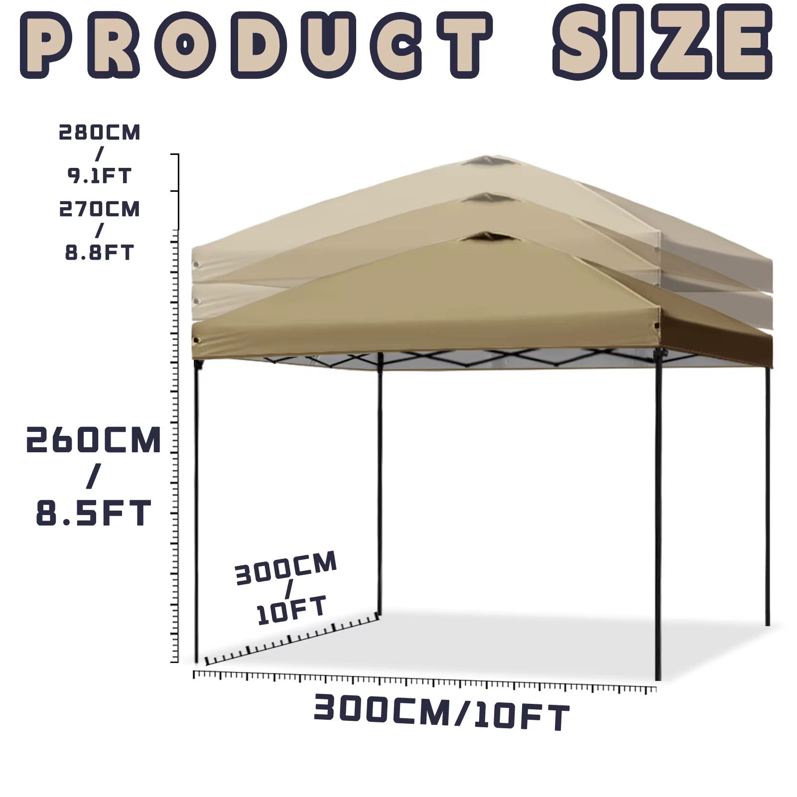 Tente Pop-Up 10x10 pour l'extérieur