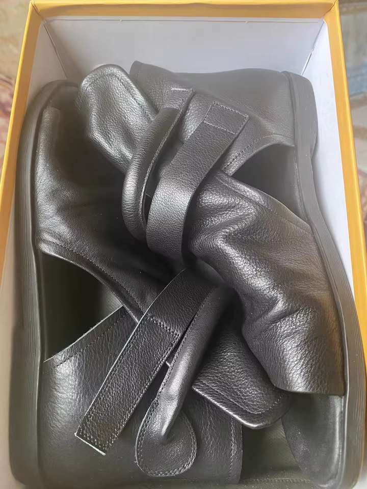 GKTINOO 2026 – Nouvelles sandales d'été en cuir véritable pour femme, bottes plates faites à la main, talons plats, en cuir de vachette, bout ouvert, fermeture éclair
