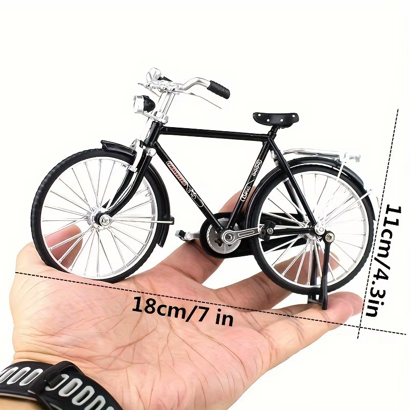 Kit de modèle de vélo vintage – avec pompe et bagages, cadeau idéal pour les collectionneurs et la décoration du bureau à domicile