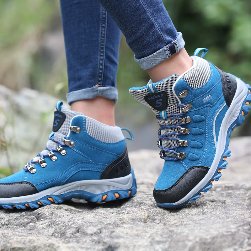 Chaussures de Randonnée Bleues Confortables pour Homme et Femme, Baskets de Trekking, de dehors de Plein Air, Grande Taille 46, Offre Spéciale