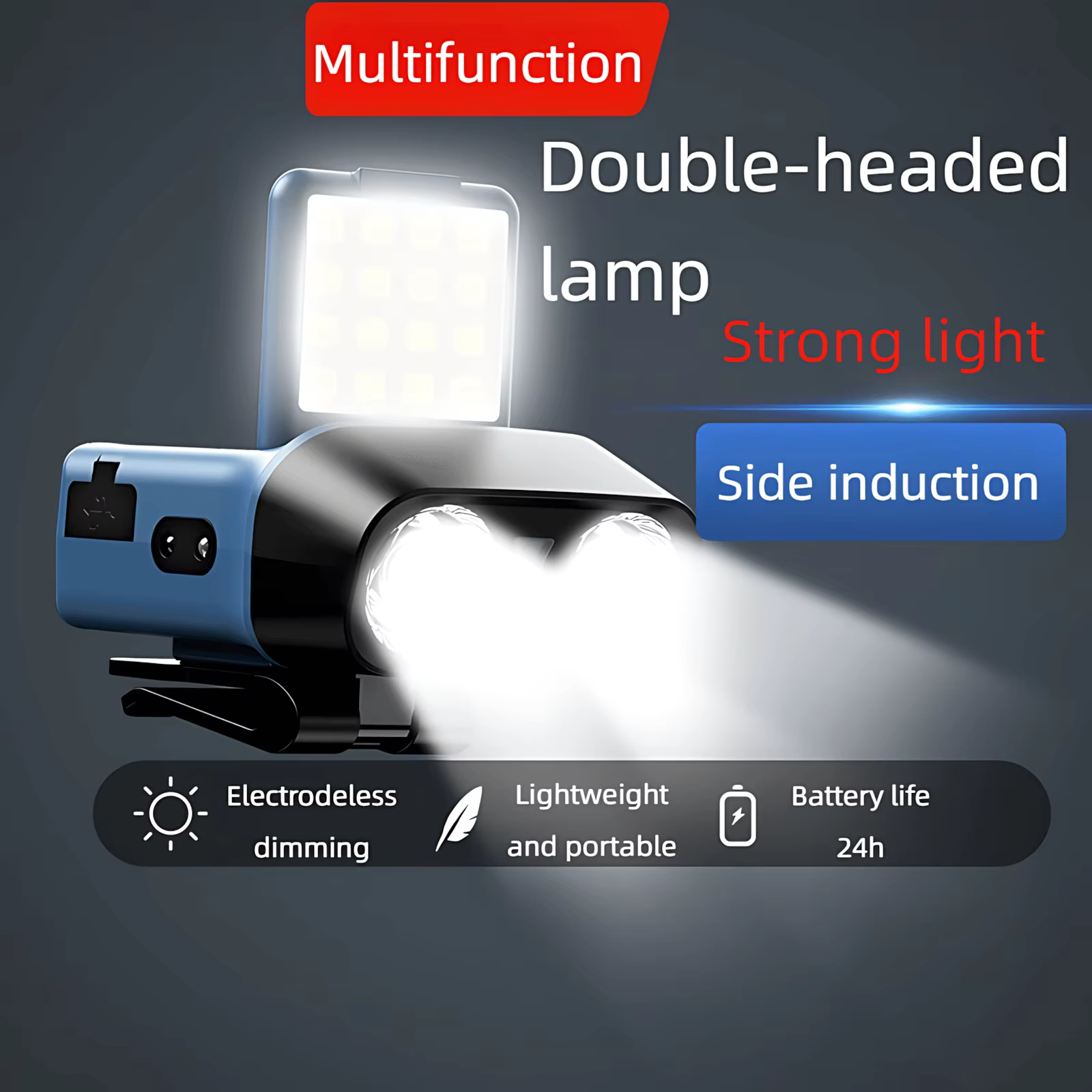 Lampe Frontale Extérieure Ultralégère 60g | 1000LM Luminosité Max