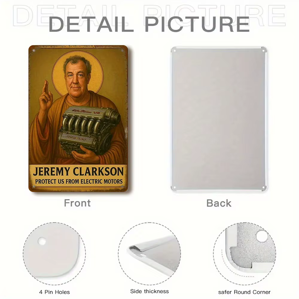 Affiche en métal de voiture de course Vintage Jeremy Clarkson, 1 pièce, décor de Garage robuste avec Design inspiré de l'équipement supérieur
