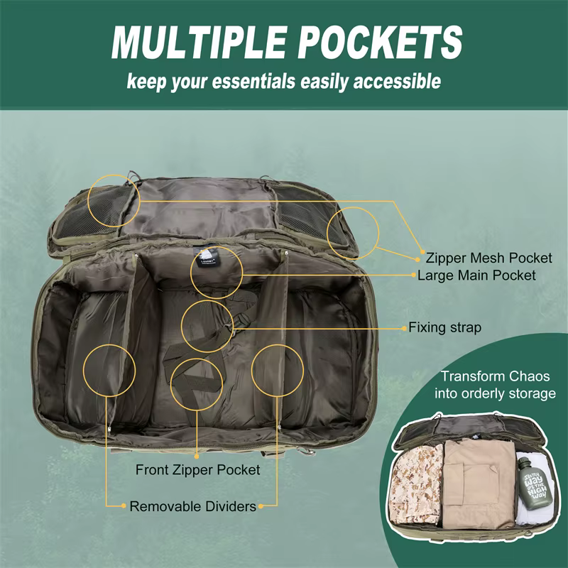 LQARMY 60L 80L Camping Sacs À Dos Hommes Tactique Sac À Dos Molle Randonnée Voyage Escalade Sport Gym