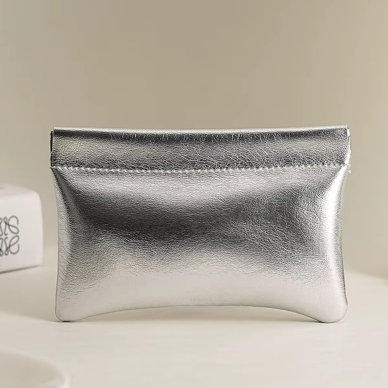 Petit portefeuille argenté Super Cool, sac de rangement de câbles de données portables, fermeture automatique, Mini pochette numérique pour écouteurs filaires