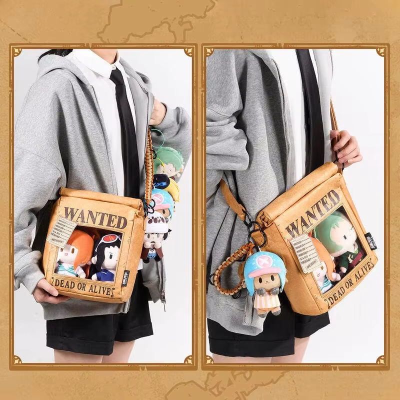 Sac à bandoulière Luffy One Piece Anime, sac fourre-tout tendance pour étudiants, sac de shopping portable