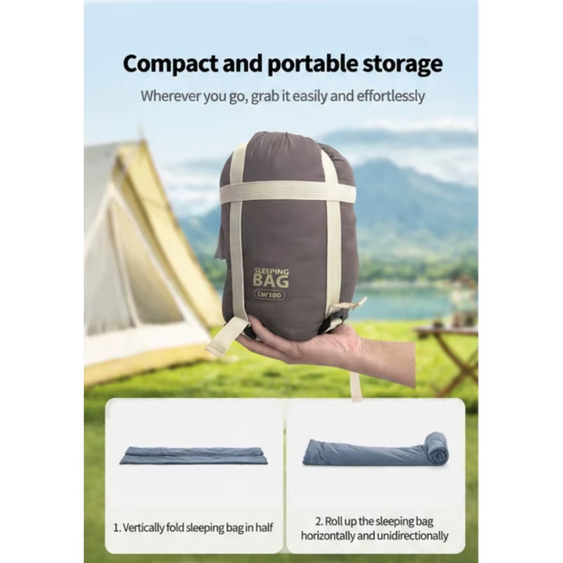 Sac de couchage portable printemps-été ultraléger en coton pour camping, randonnée, backpacking, voyage, extérieur, facile à transporter