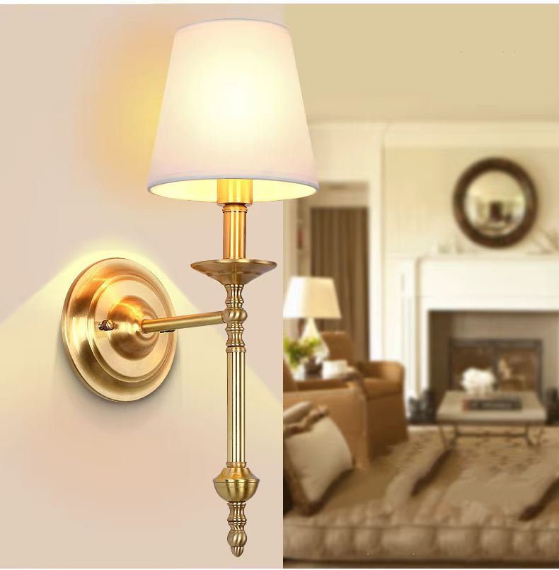 Lampes murales Vintage en cuivre nordique appliques