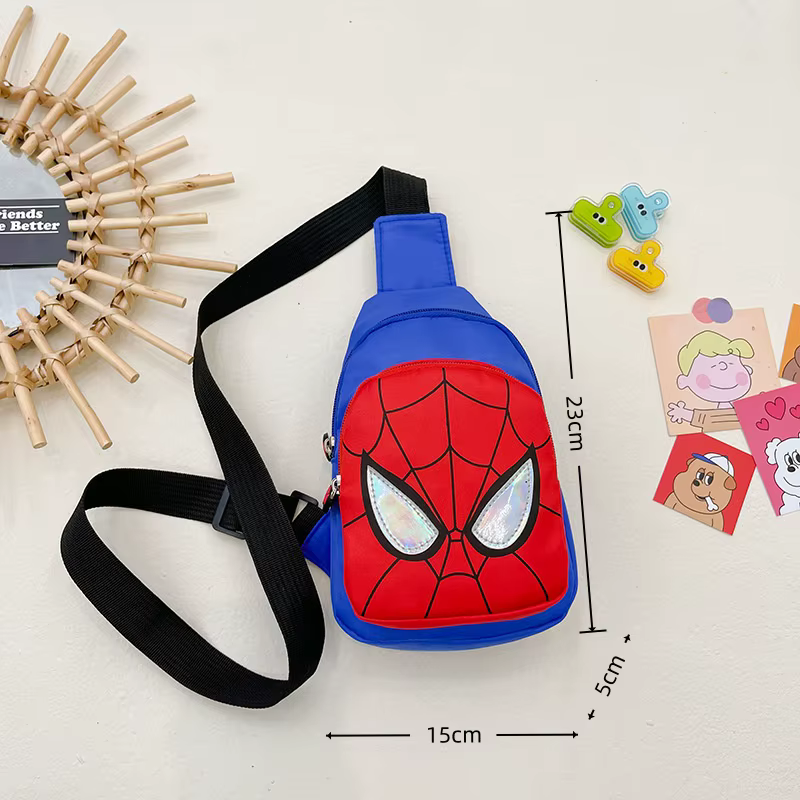 Sac de poitrine Spider-Man super cool, sac à bandoulière de dessin animé, sac décontracté tendance, sac de voyage, sac messager, cadeau d'anniversaire