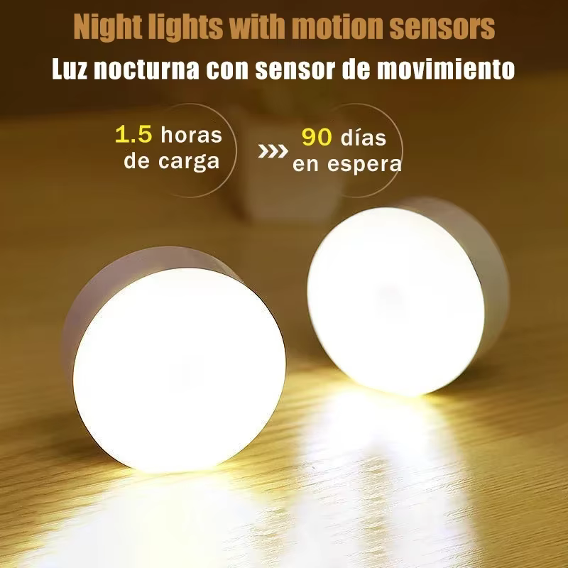 Lampe LED rechargeable par USB avec détecteur de mouvement
