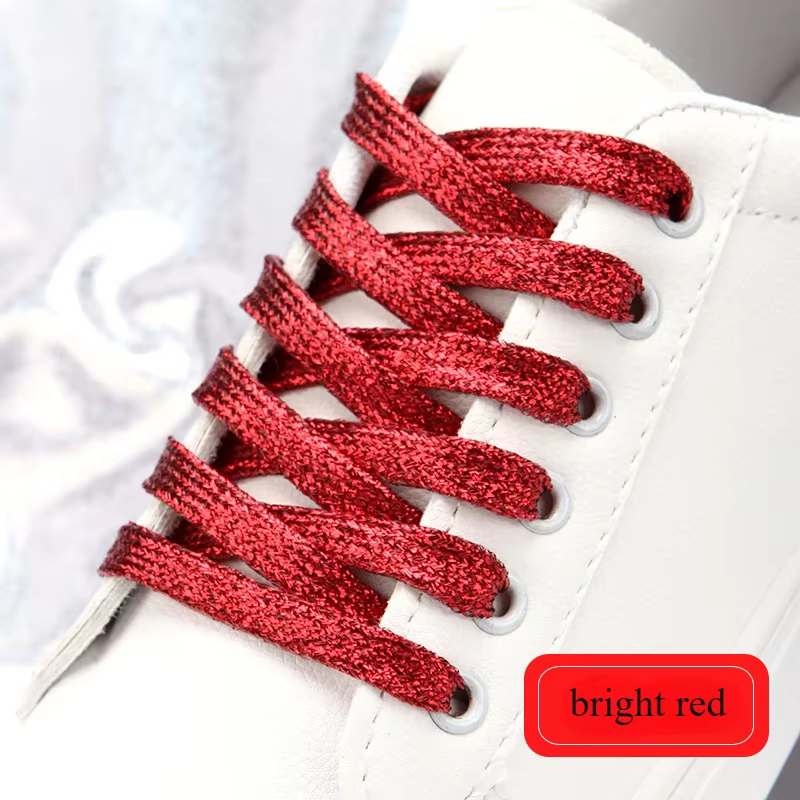 19 couleurs brillant or et argent lacets lumineux colorés 100-140 cm baskets lacets bottes lacets lacets chaîne