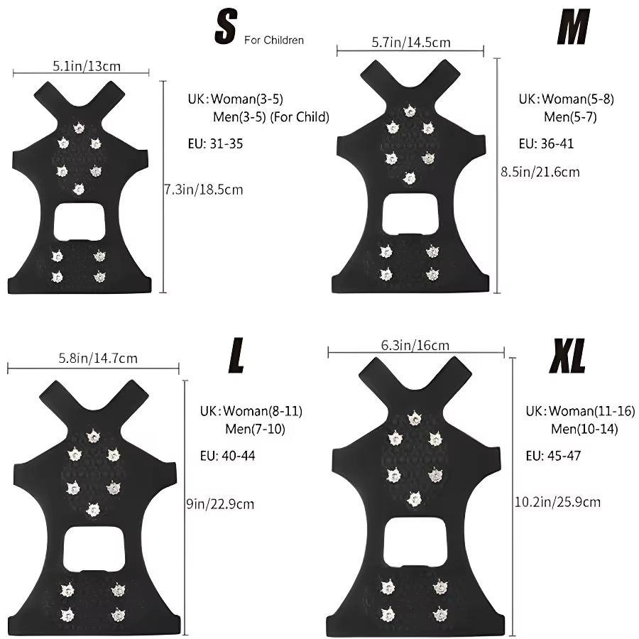 Crampons – pinces à glace pour chaussures