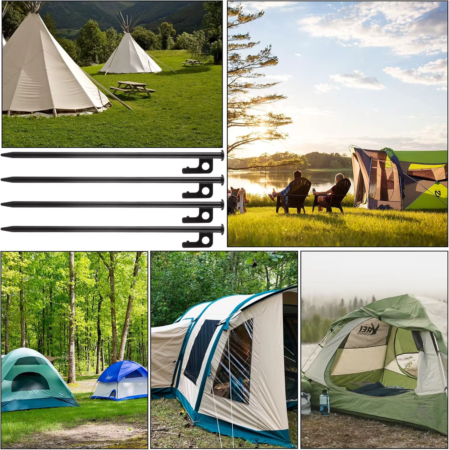 Piquets de tente, piquets de tente robustes