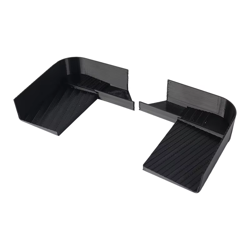 Une paire de canaux de drainage de toit pour Land Rover Defender 90/110, durables, avec des couvercles déflecteurs pour les canaux de drainage de l'eau
