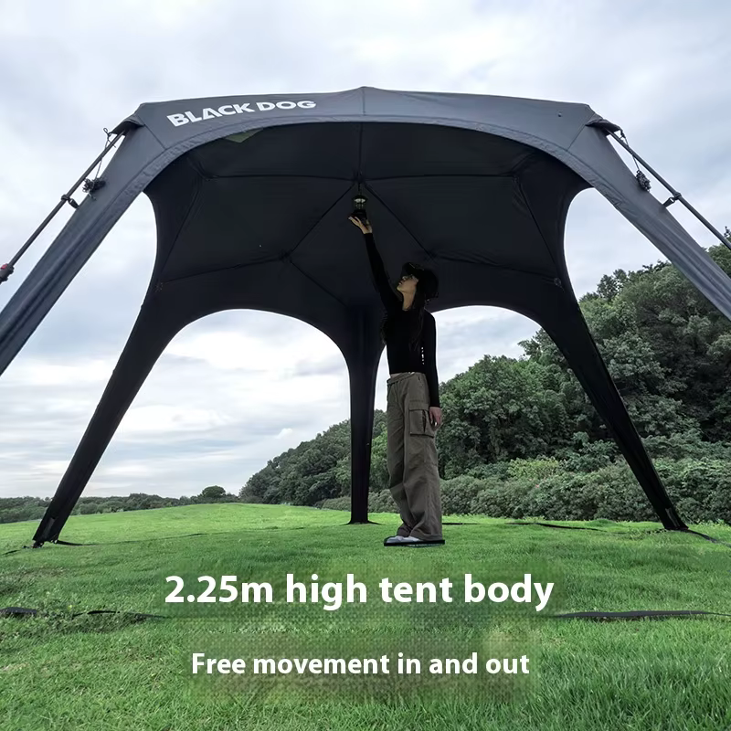 Naturehike – tente dôme de Camping BLACKDOG, pare-soleil en tissu Oxford 150D, combinaison de boucle ou fermeture éclair, tente de voyage en plein air avec cheminée